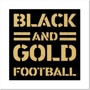 Black and Gold Football Posters and Art